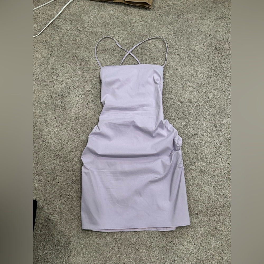 Lavender Purple Mini Spaghetti Strap Dress